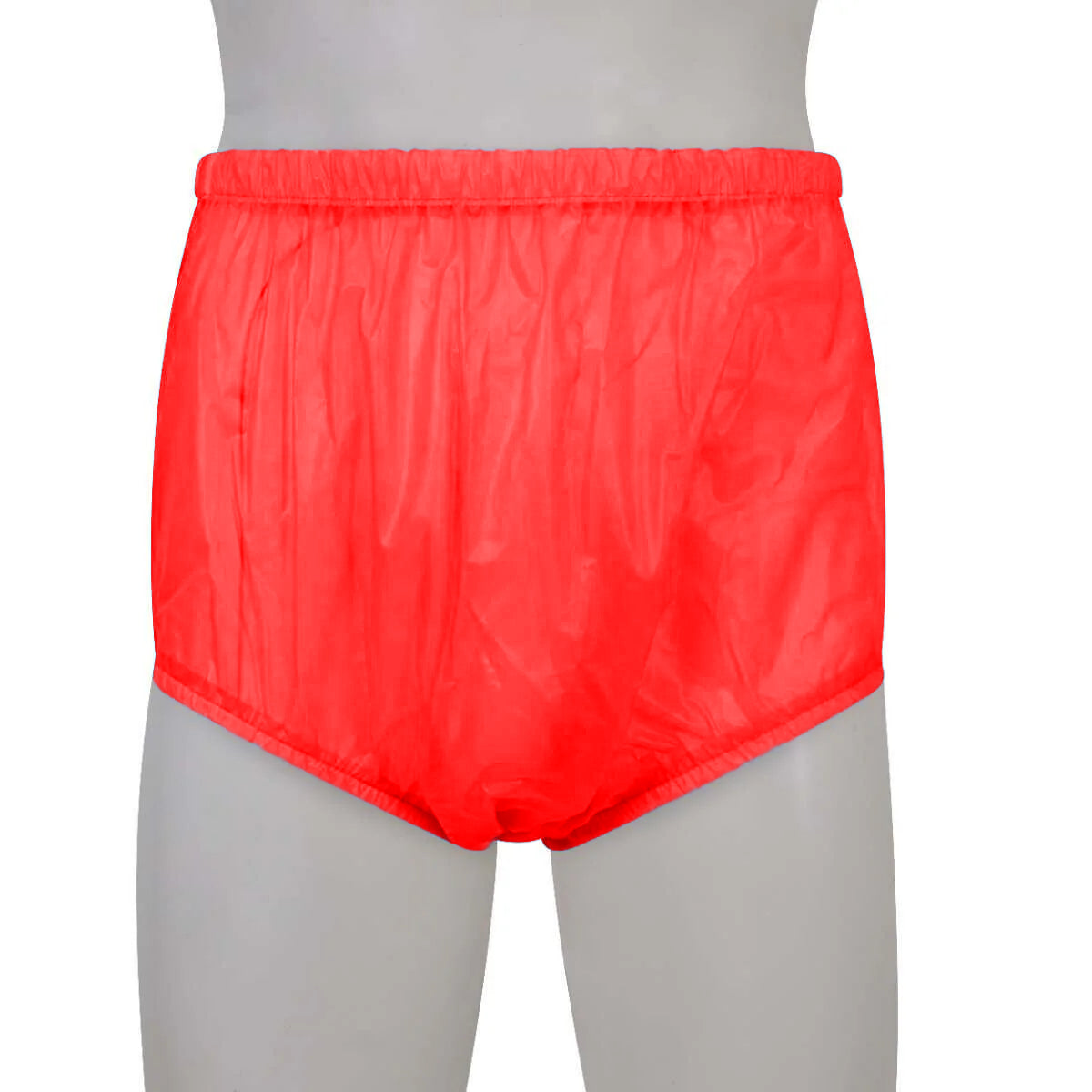 Premium Plastic Pants With Wide Waistband - Red