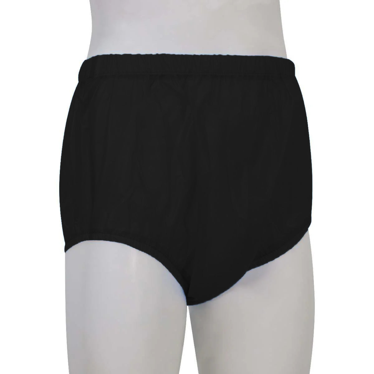 Premium Plastic Pants With Wide Waistband - Black VAT Exempt Incontinence Aid