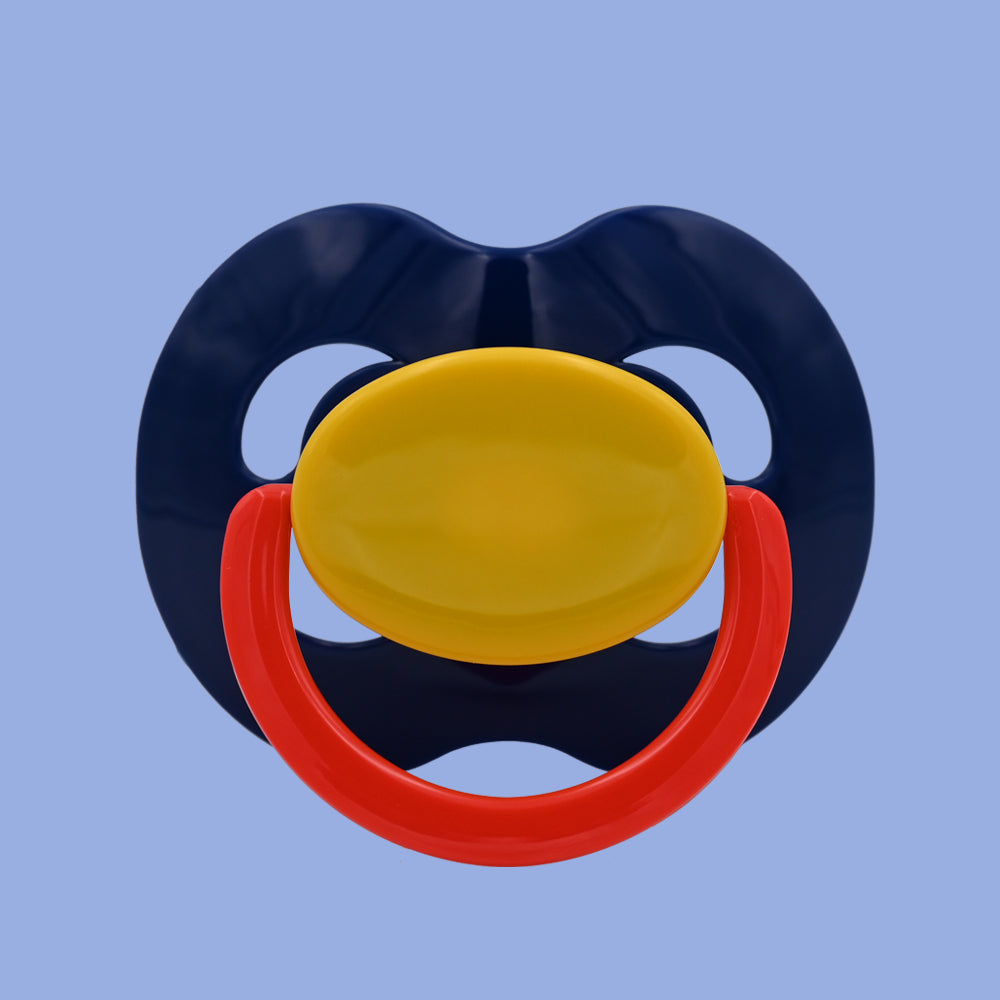 Dark blue yellow red Pacifier Kiddo LULLY XXL