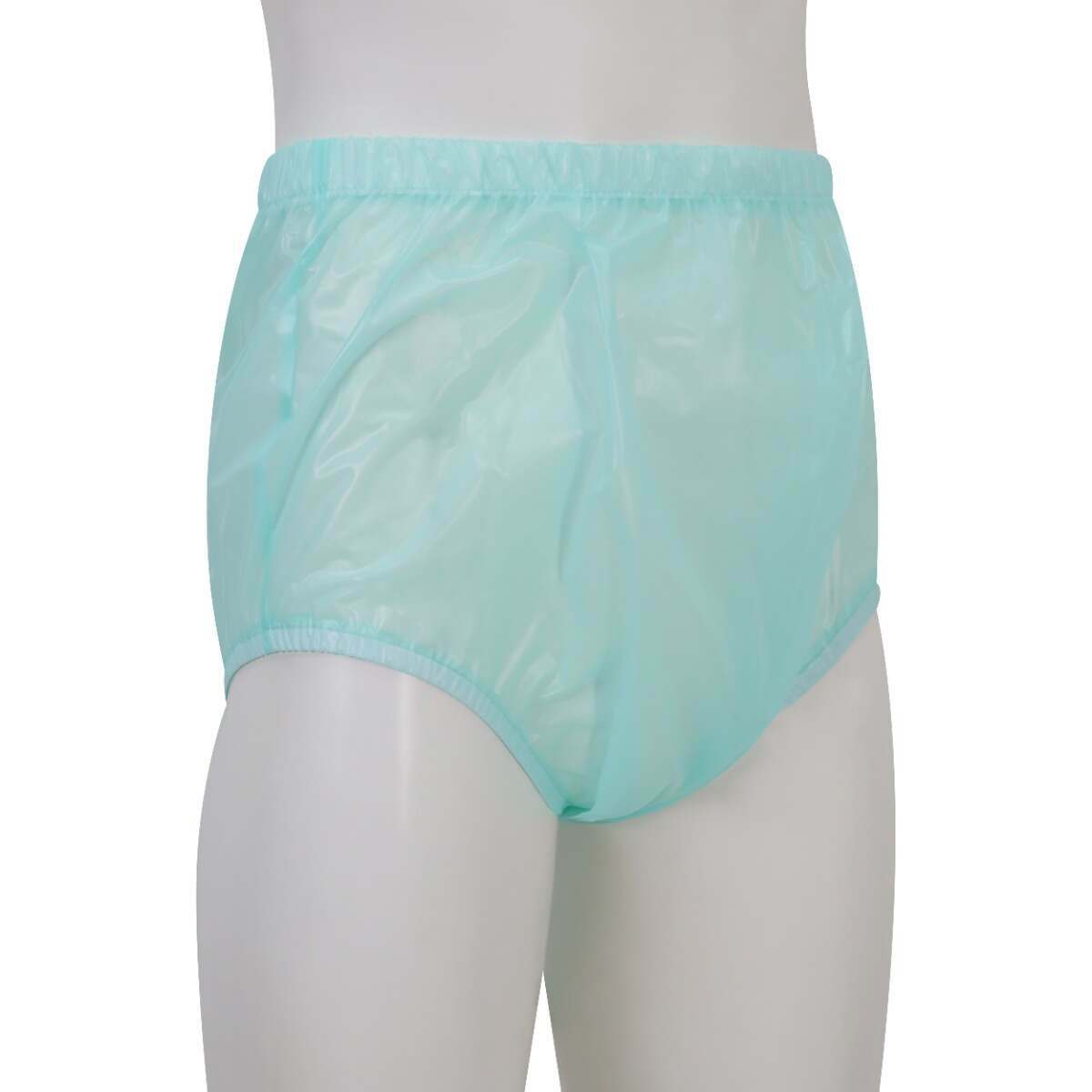 Premium Plastic Pants With Wide Waistband - Mint