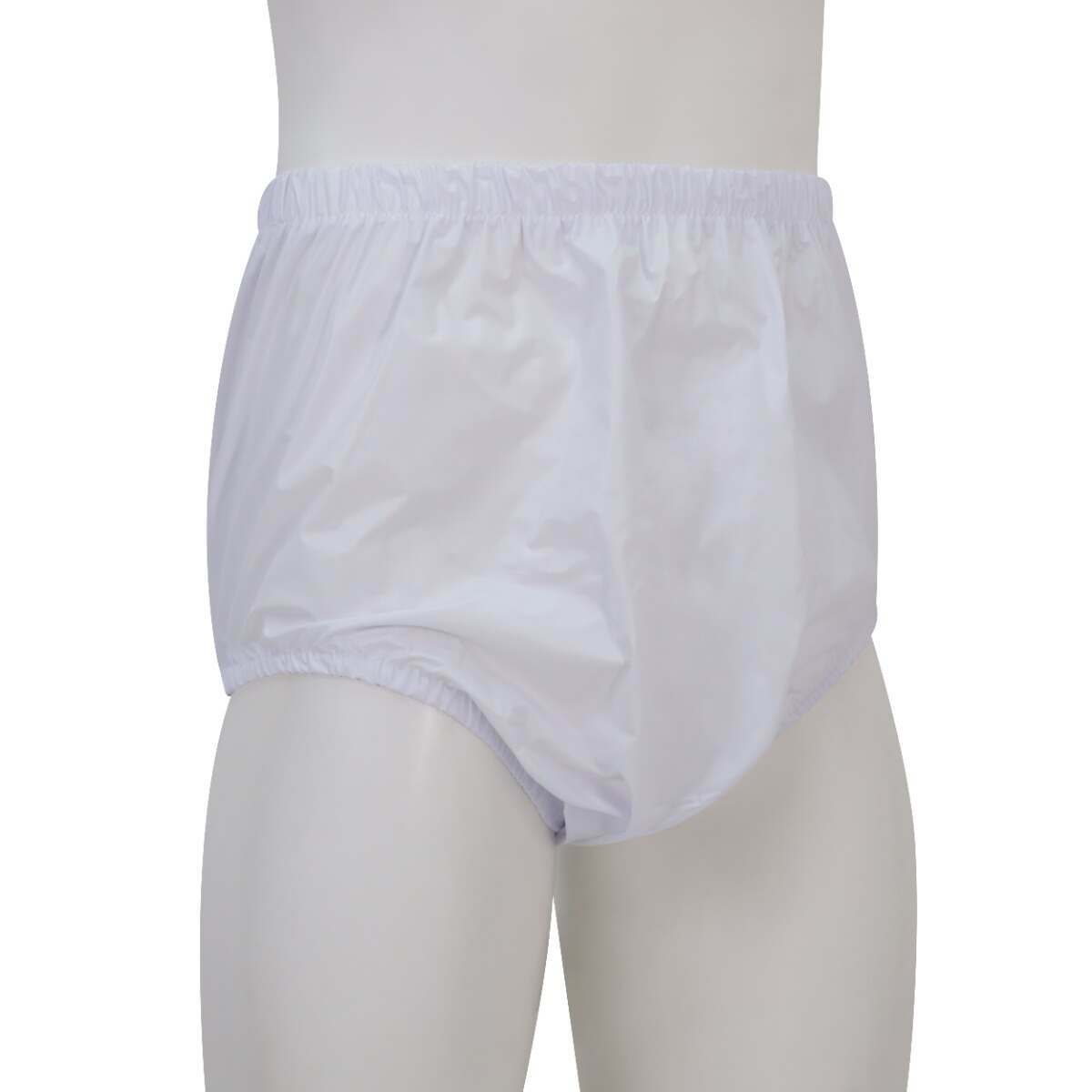 Premium Plastic Pants With Wide Waistband - White VAT Exempt Incontinence Aid
