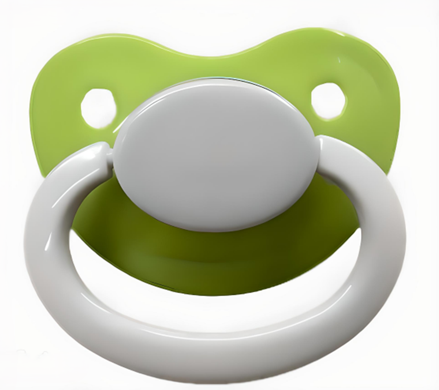 Adult Green White Dummy/Pacifier