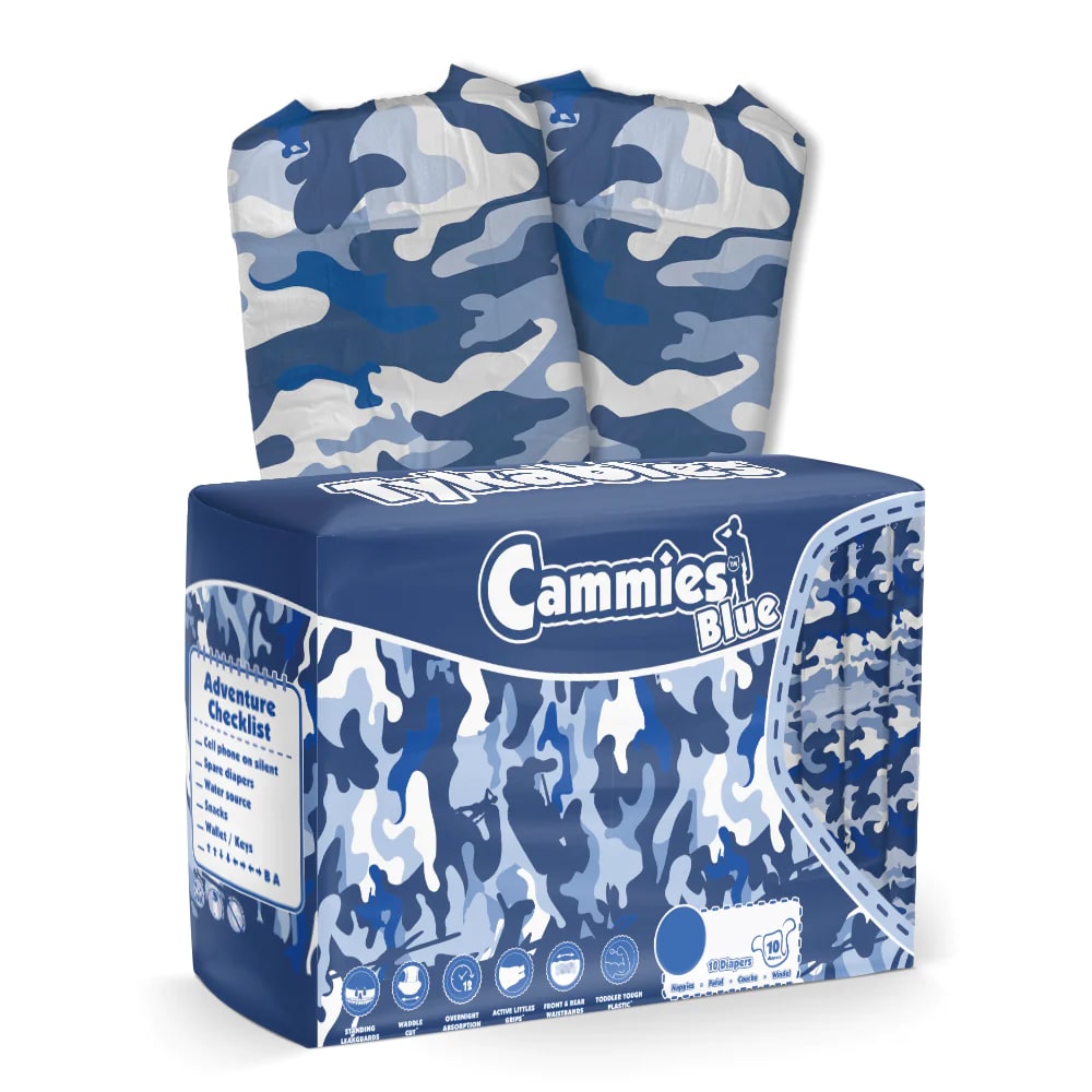 Tykables Cammies Blue VAT Exempt Adult Incontinence Slip