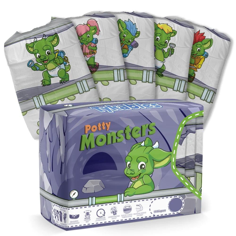 Tykables Potty Monsters VAT Exempt Adult Incontinence Slip
