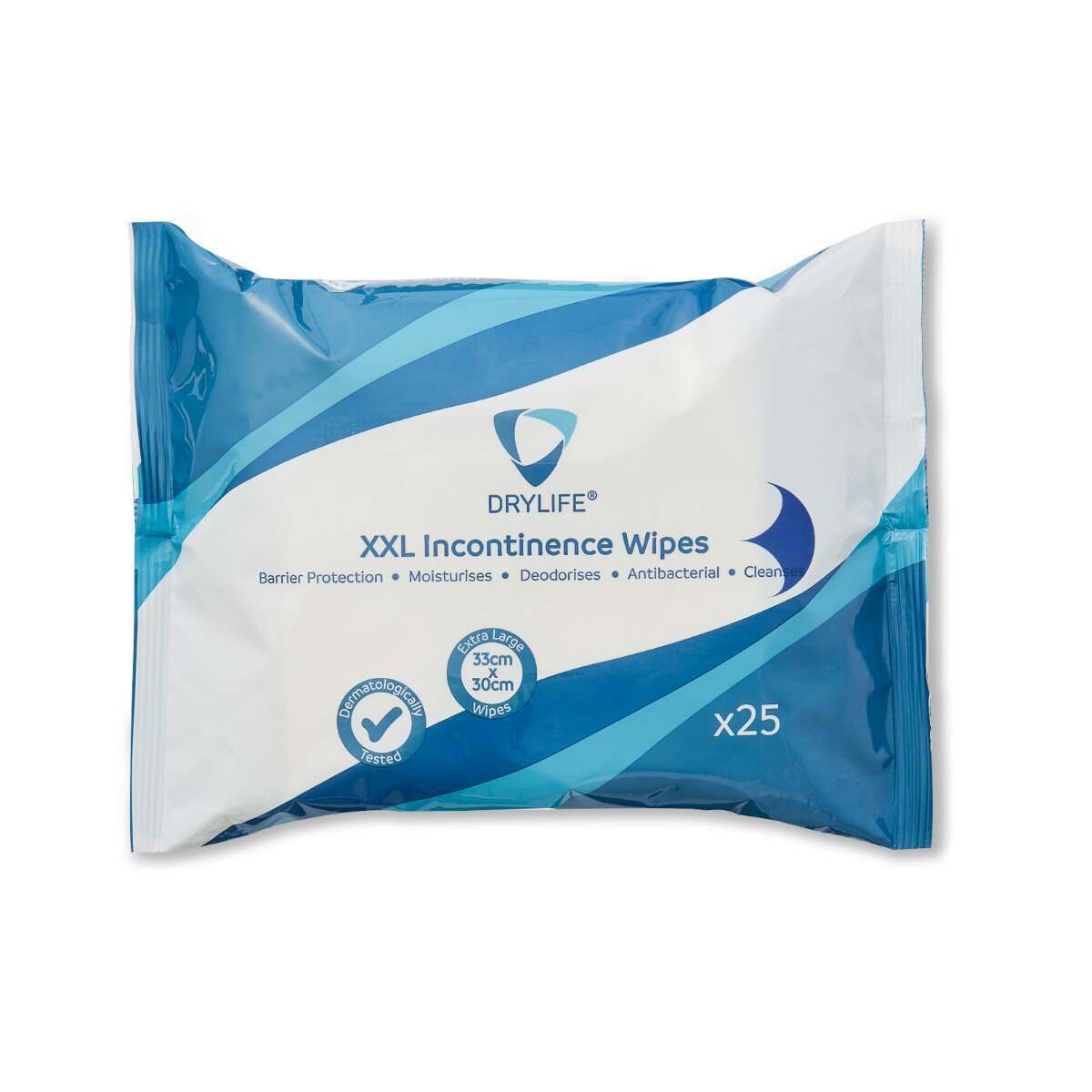 Drylife XXL Incontinence Wet Wipes - Pack of 25