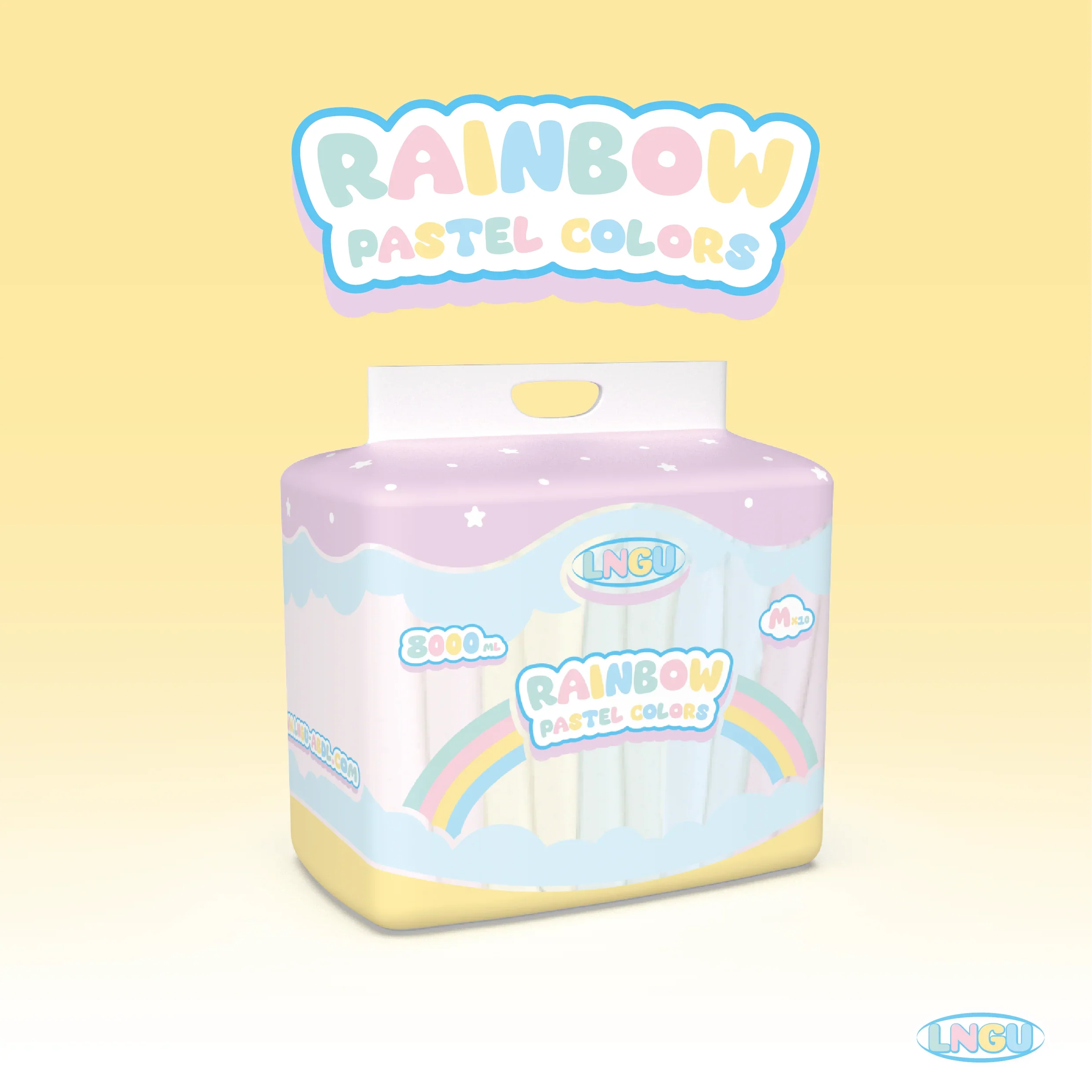 LNGU Rainbow Pastel VAT Exempt Adult Incontinence Slip