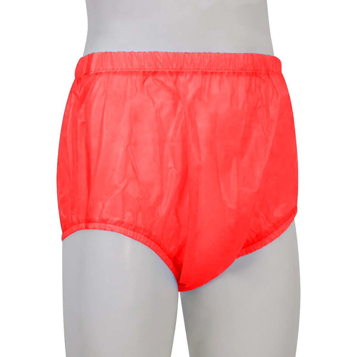 Premium Plastic Pants With Wide Waistband - Red
