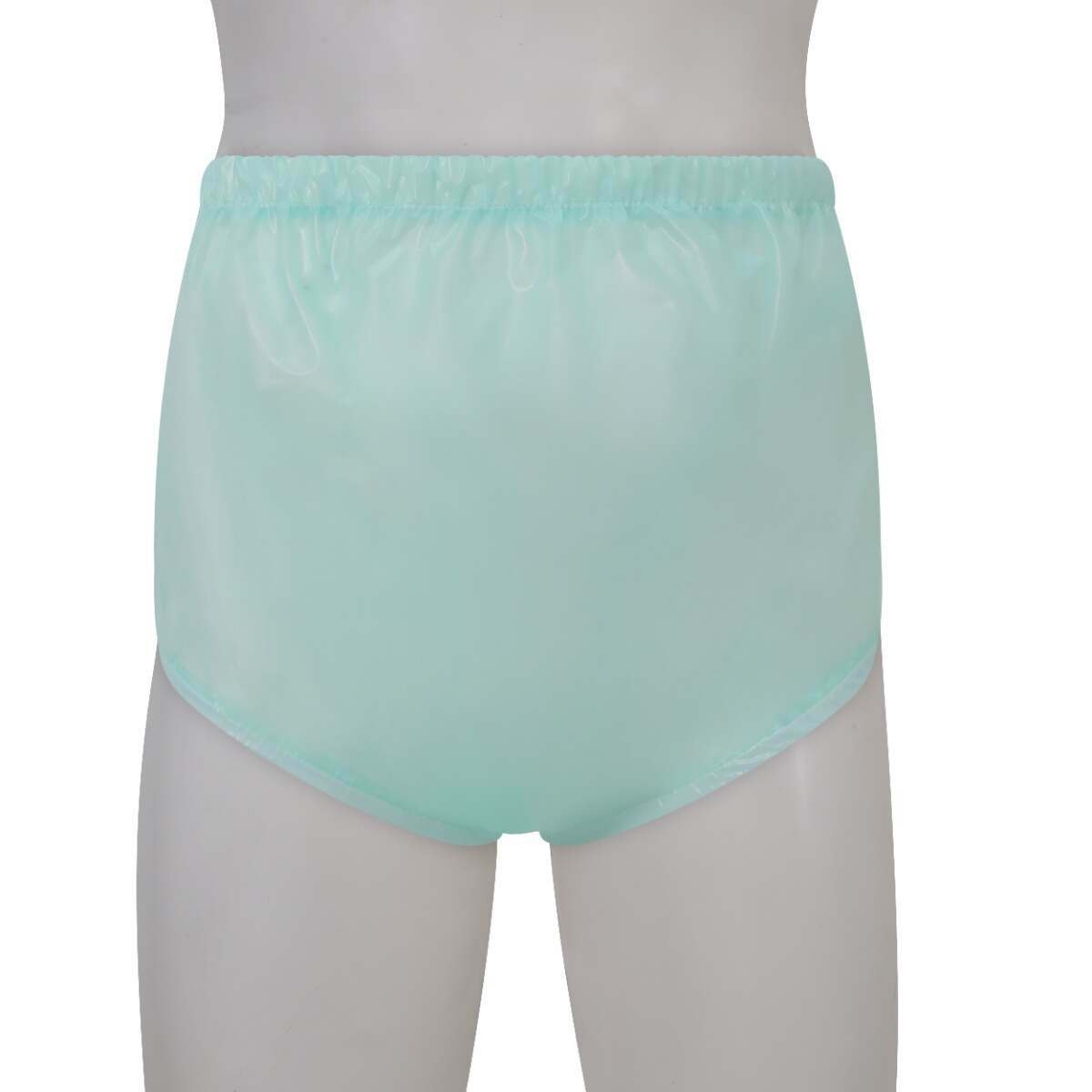 Premium Plastic Pants With Wide Waistband - Mint