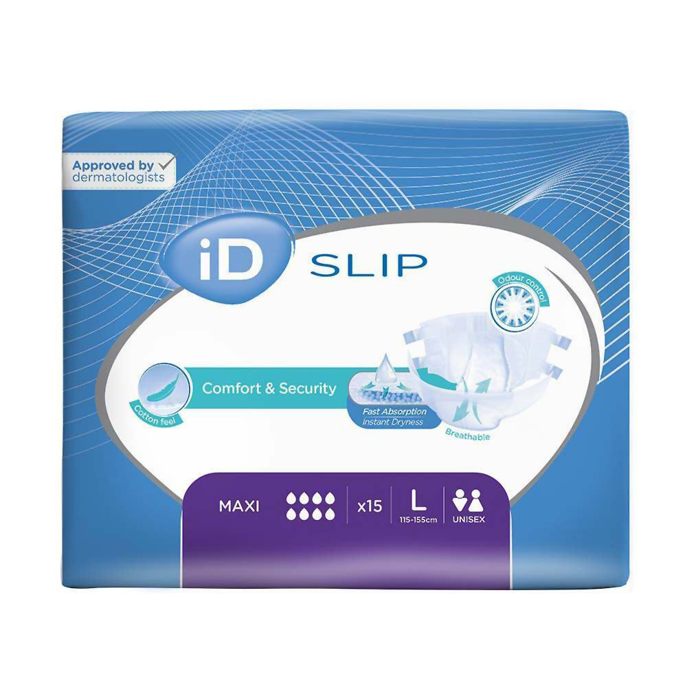 iD Slip Maxi (Cotton Feel) VAT Exempt Adult Incontinence Slip