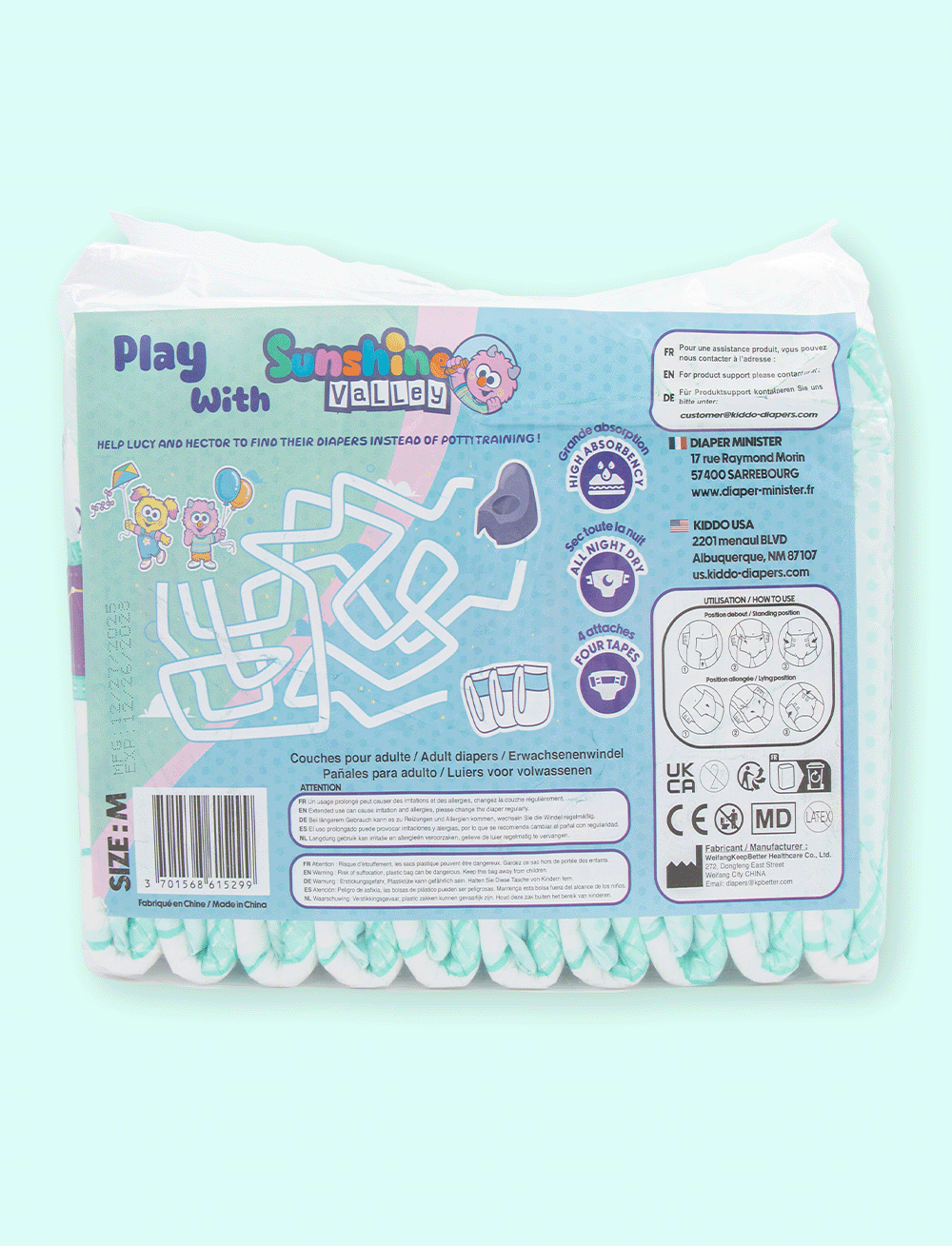 Kiddo Premium Night PE Backed VAT Exempt Adult Incontinence Pants