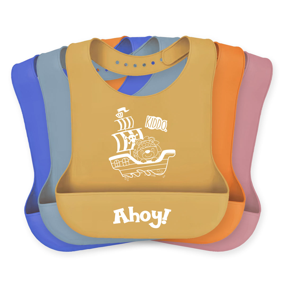 Kiddo Little Sailor Ahoy Silicone Bib