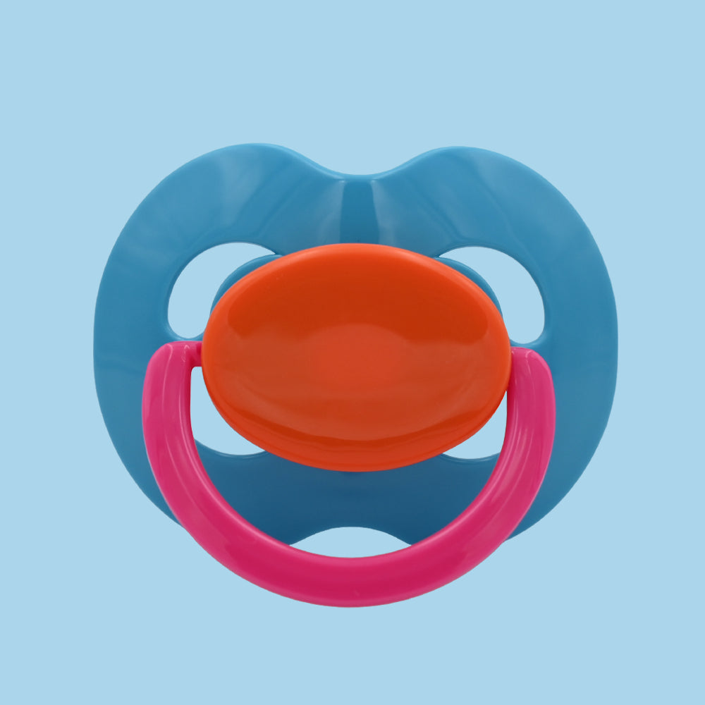 Light blue orange pink Pacifier Kiddo LULLY XXL