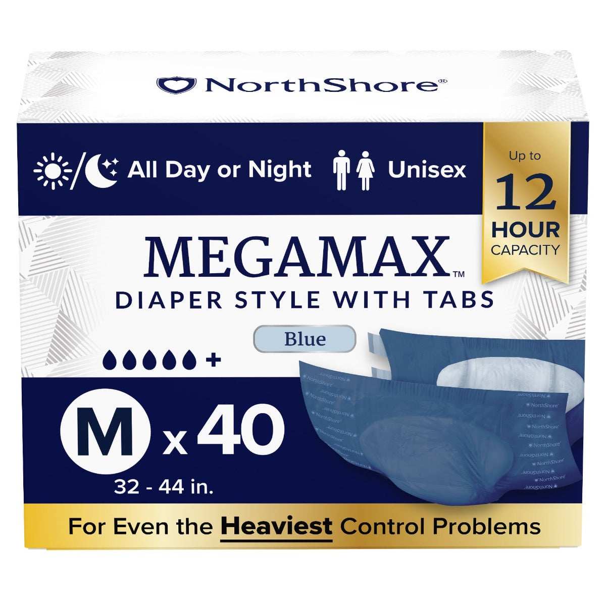 NorthShore MEGAMAX Blue VAT Exempt Adult Incontinence Slip