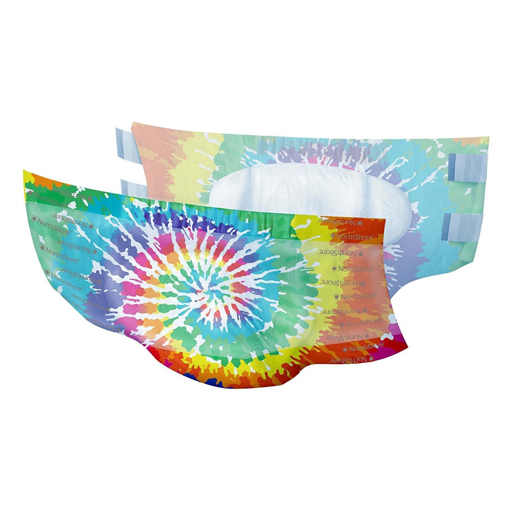 NorthShore MEGAMAX Tie-Dye VAT Exempt Adult Incontinence Slip