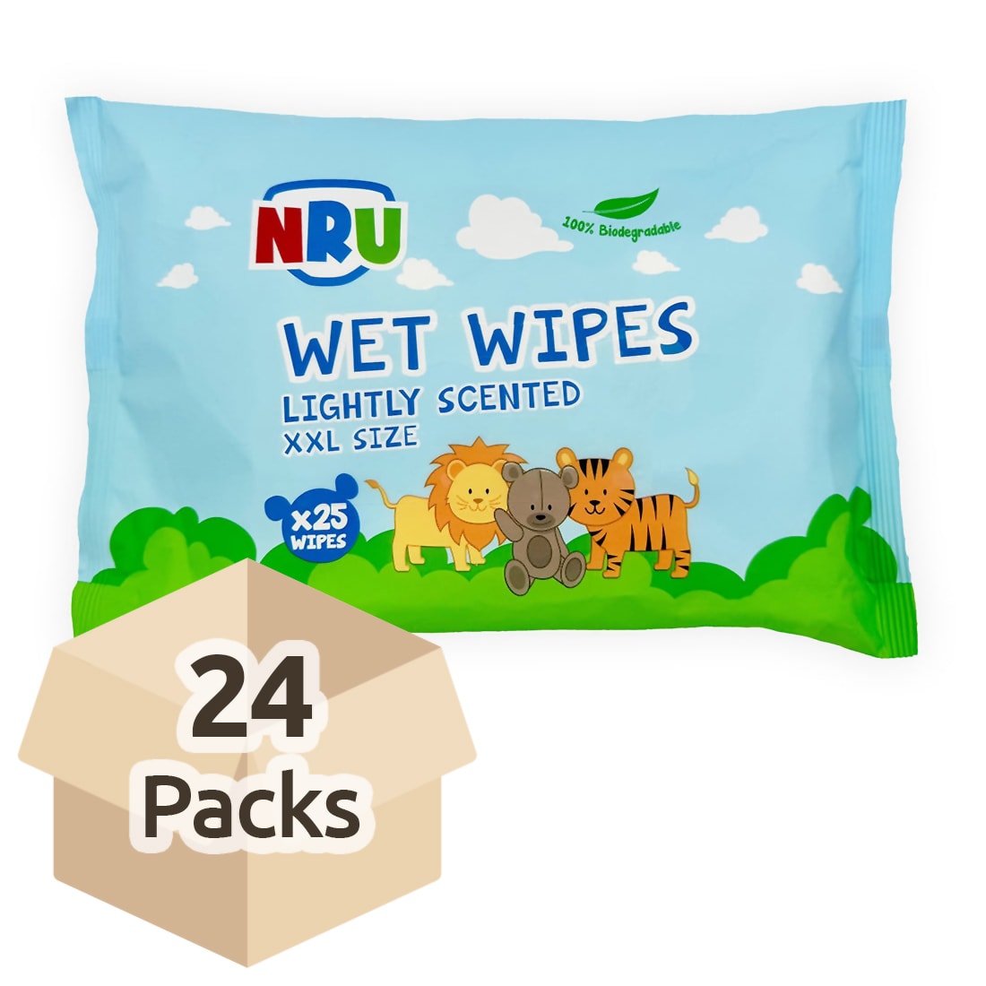NRU XXL Lightly Scented Wet Wipes