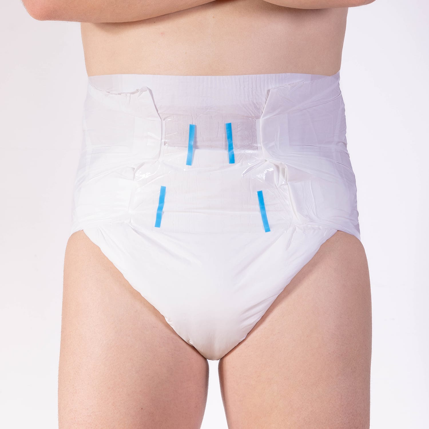 NRU STR8UP Pink and White VAT Exempt Adult Incontinence Slip