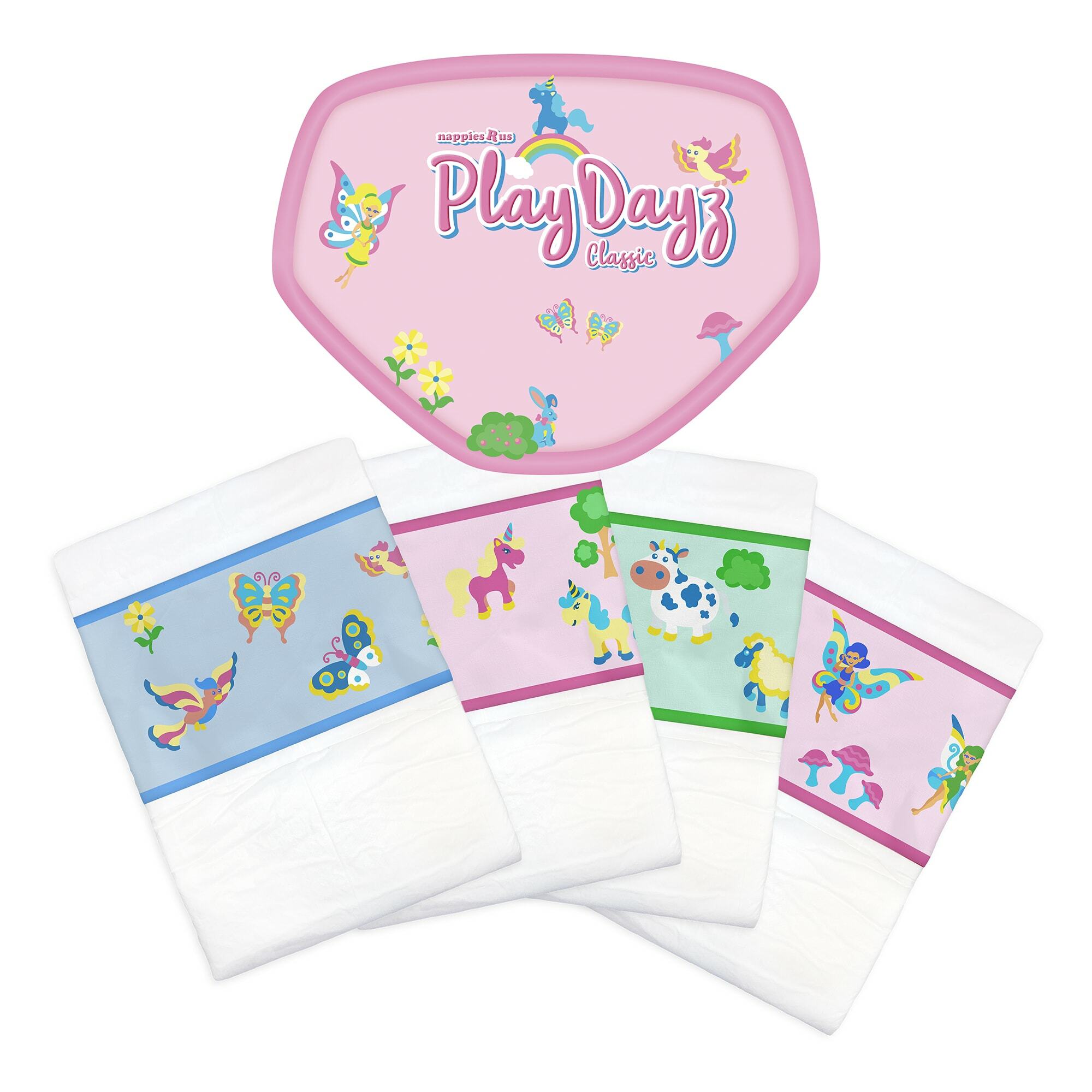 NRU PlayDayz Classic Pink (PE Backed) VAT Exempt Adult Incontinence Slip