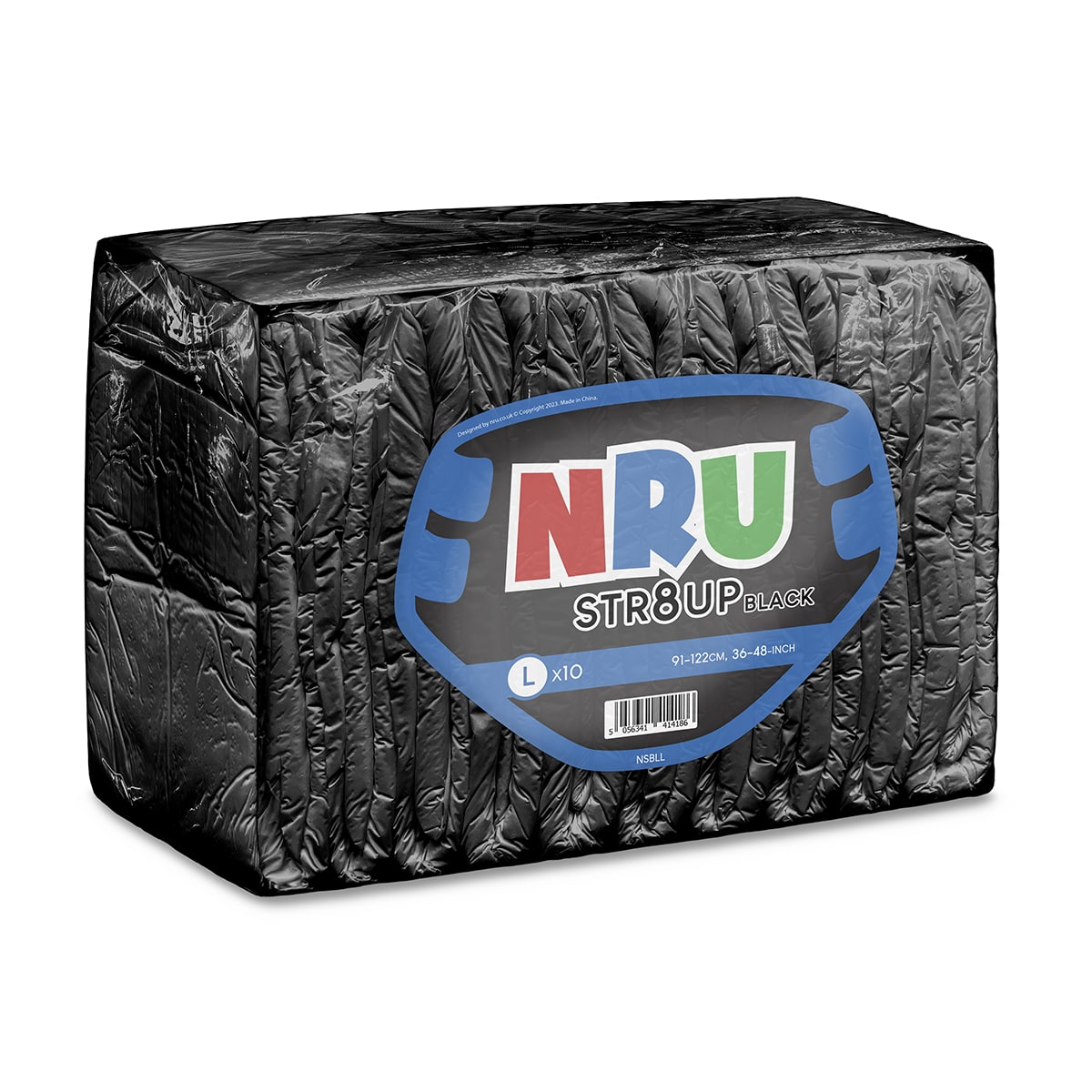 NRU STR8UP Black VAT Exempt Adult Incontinence Slip