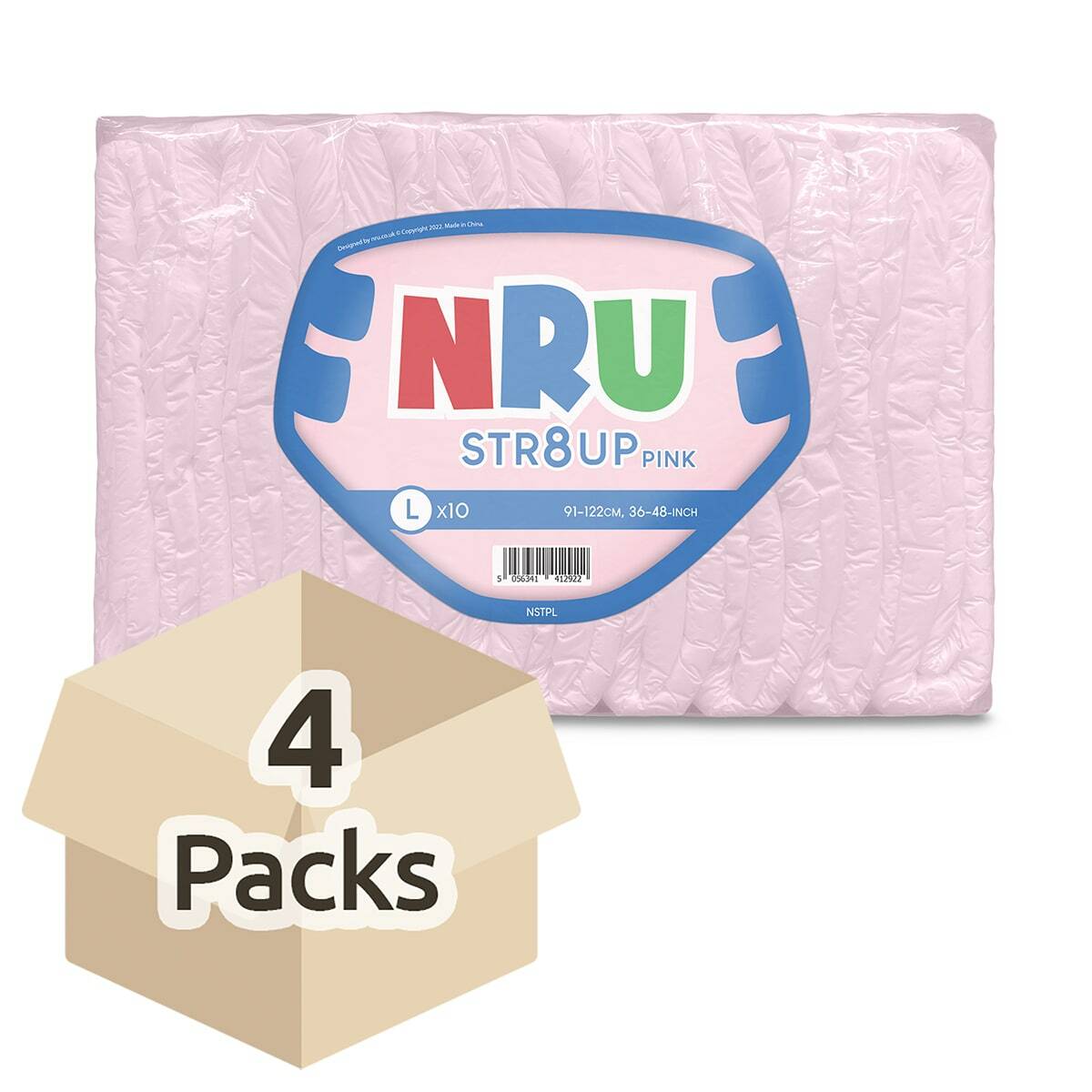 NRU STR8UP Pink VAT Exempt Adult Incontinence Slip