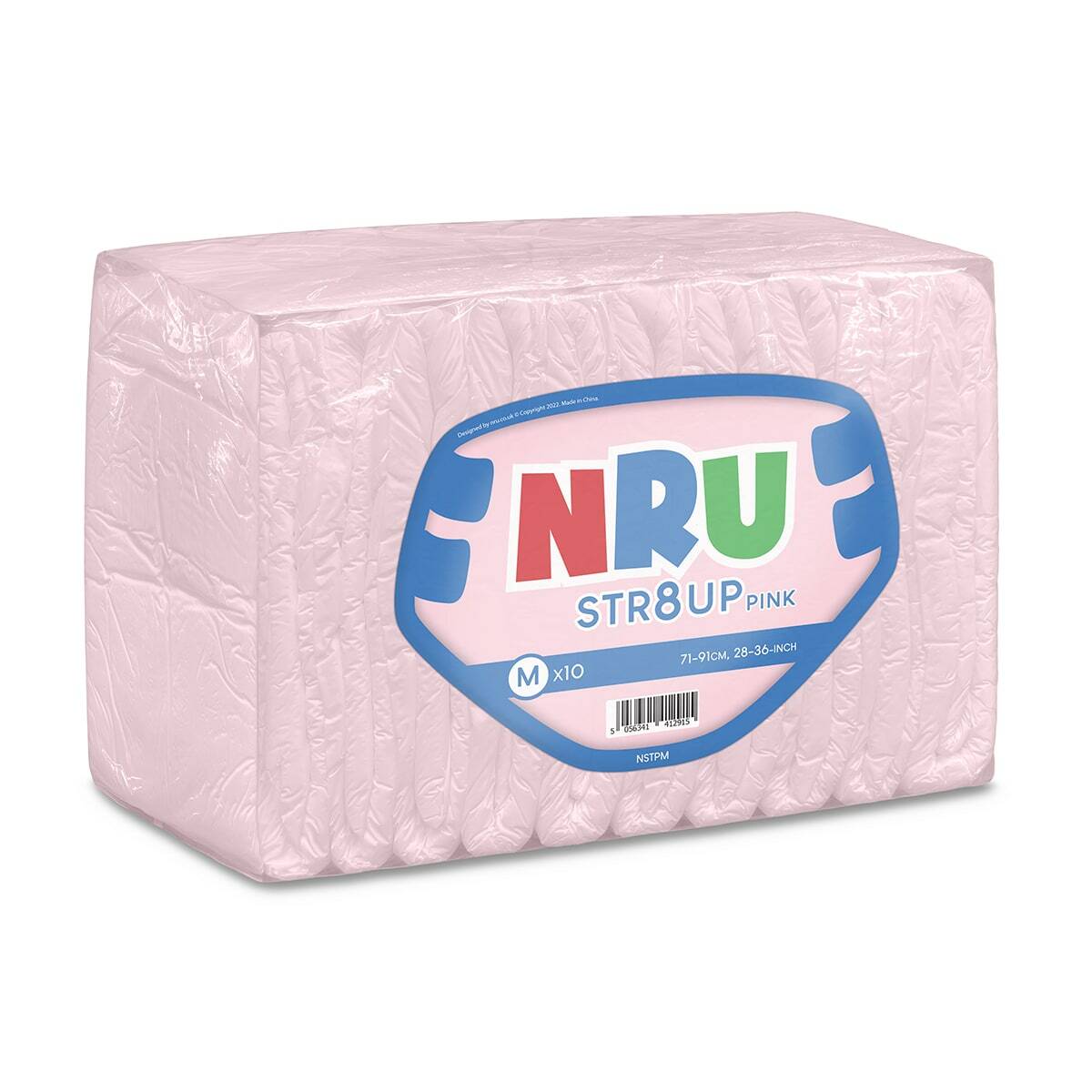 NRU STR8UP Pink VAT Exempt Adult Incontinence Slip