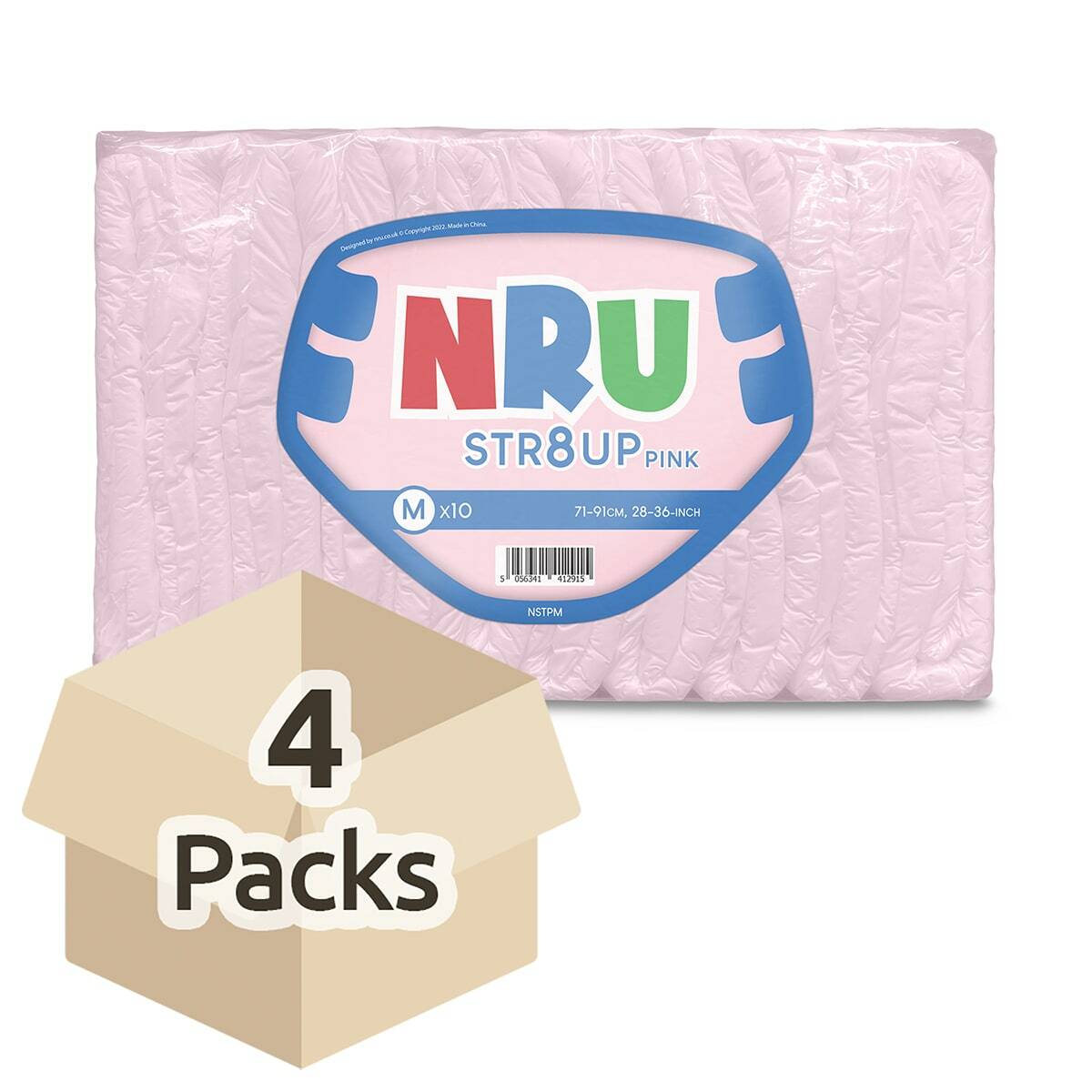 NRU STR8UP Pink VAT Exempt Adult Incontinence Slip