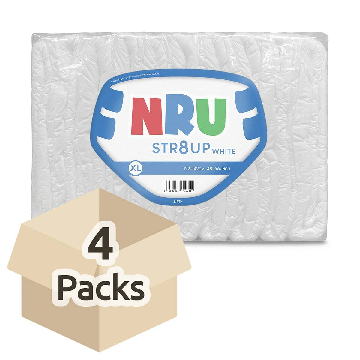 NRU STR8UP White VAT Exempt Adult Incontinence Slip