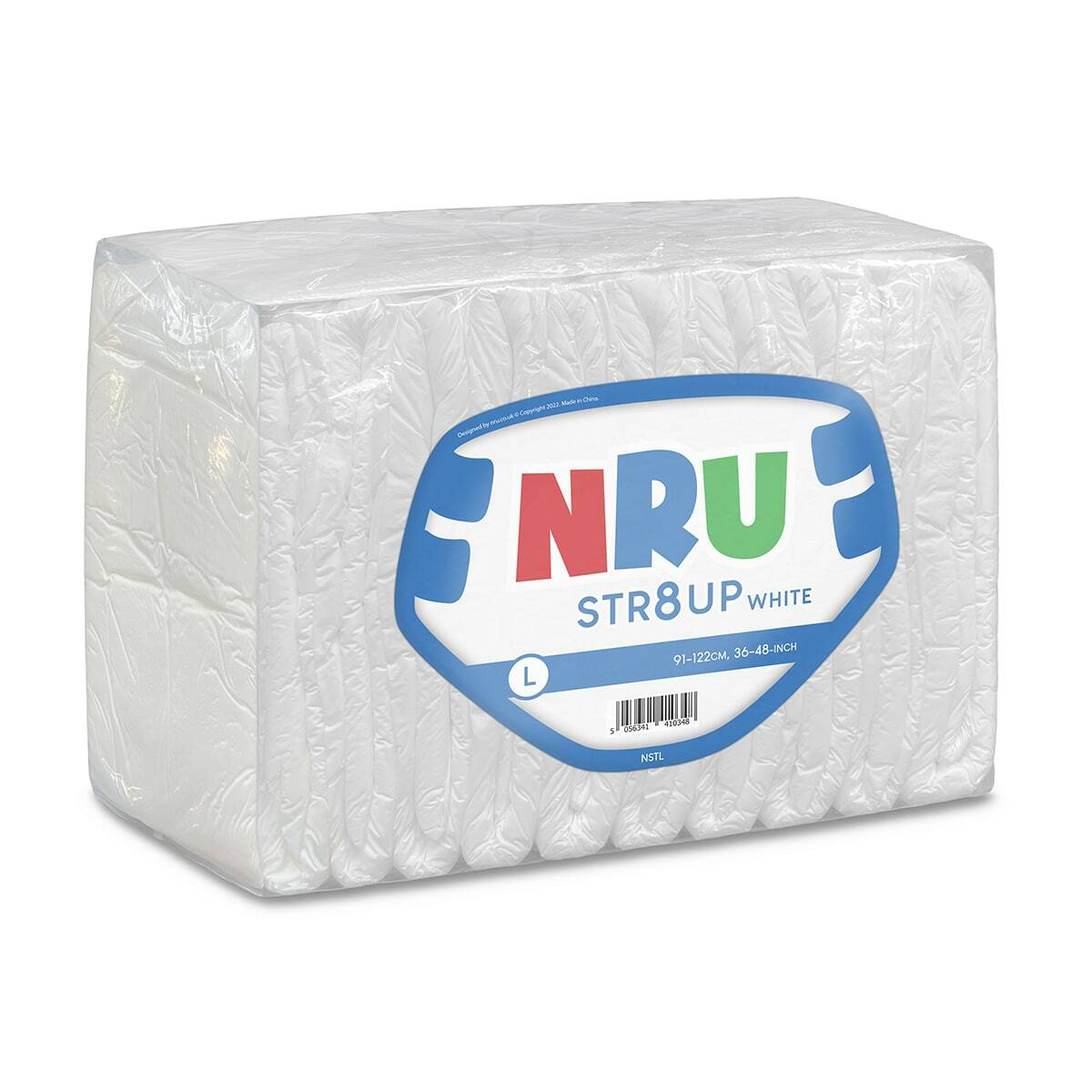 NRU STR8UP White VAT Exempt Adult Incontinence Slip